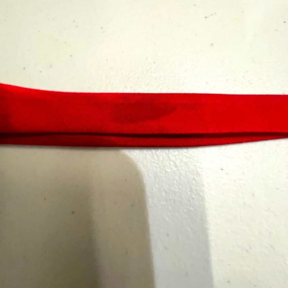 Fire Engine RED Tommy Hilfiger 100 % silk Bow Tie